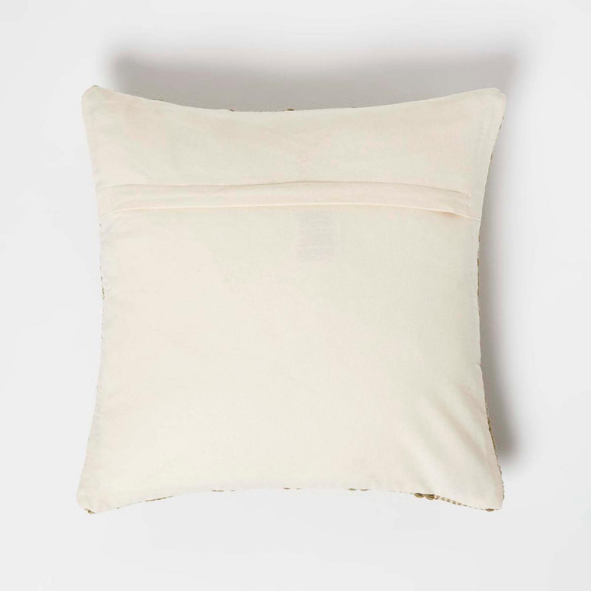 DEKOKISSEN Lima 45/45 cm geometrisch gemustert - Grün, Textil (45/45cm) - Homescapes