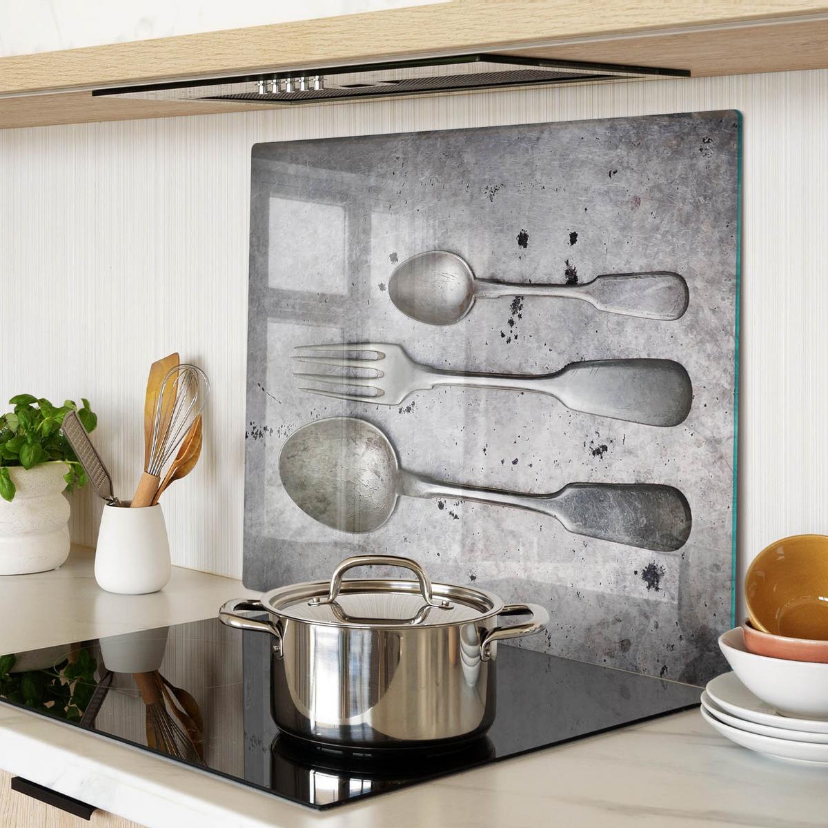 GLASPLATTE 60x52 cm Besteck - Silberfarben, Glas (60/0.4/52cm) - TULUP