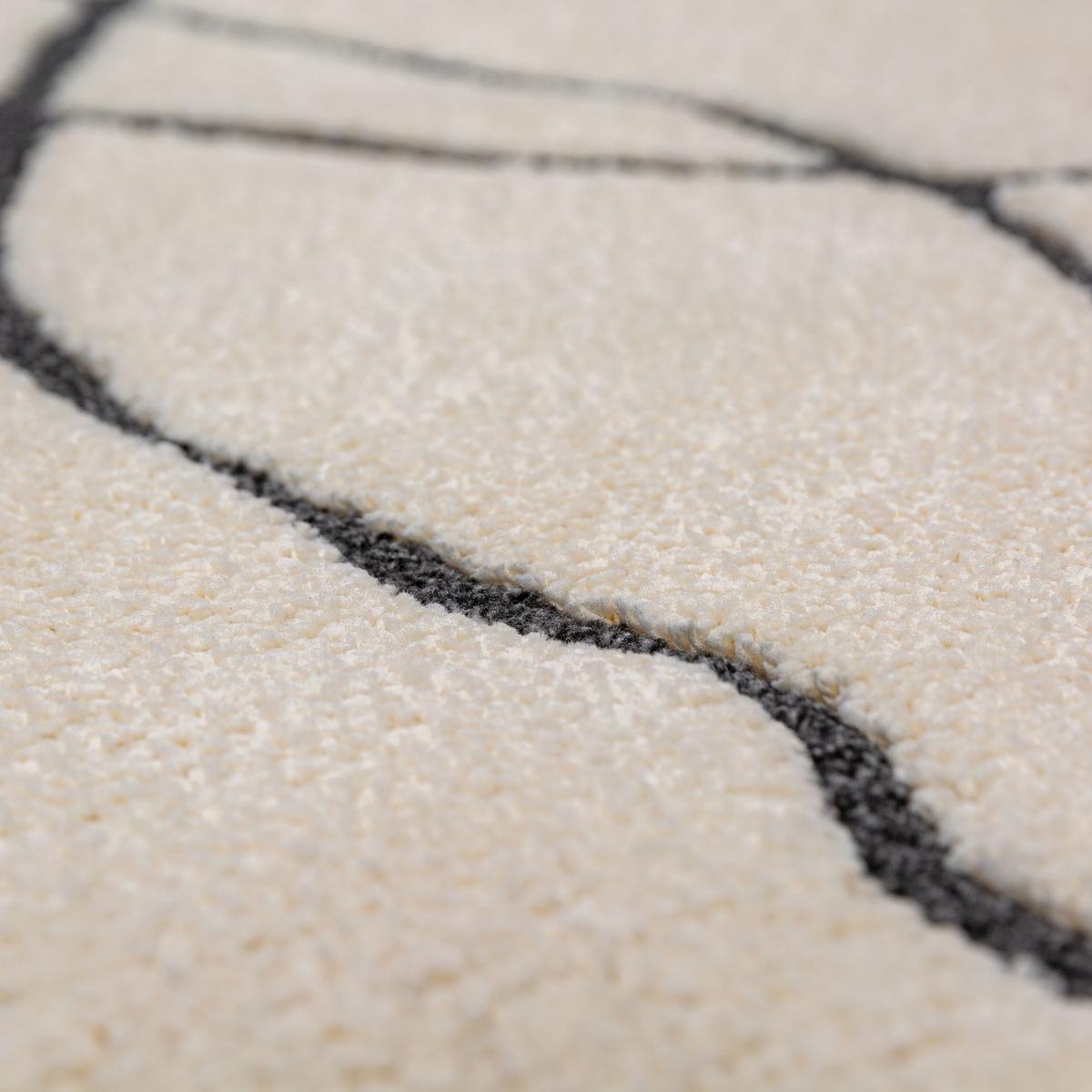 TEPPICH COLN, abstrakt, Creme-Schwarz, 200 x 290 cm - Beige, Textil (290/200cm) - KADIMA DESIGN