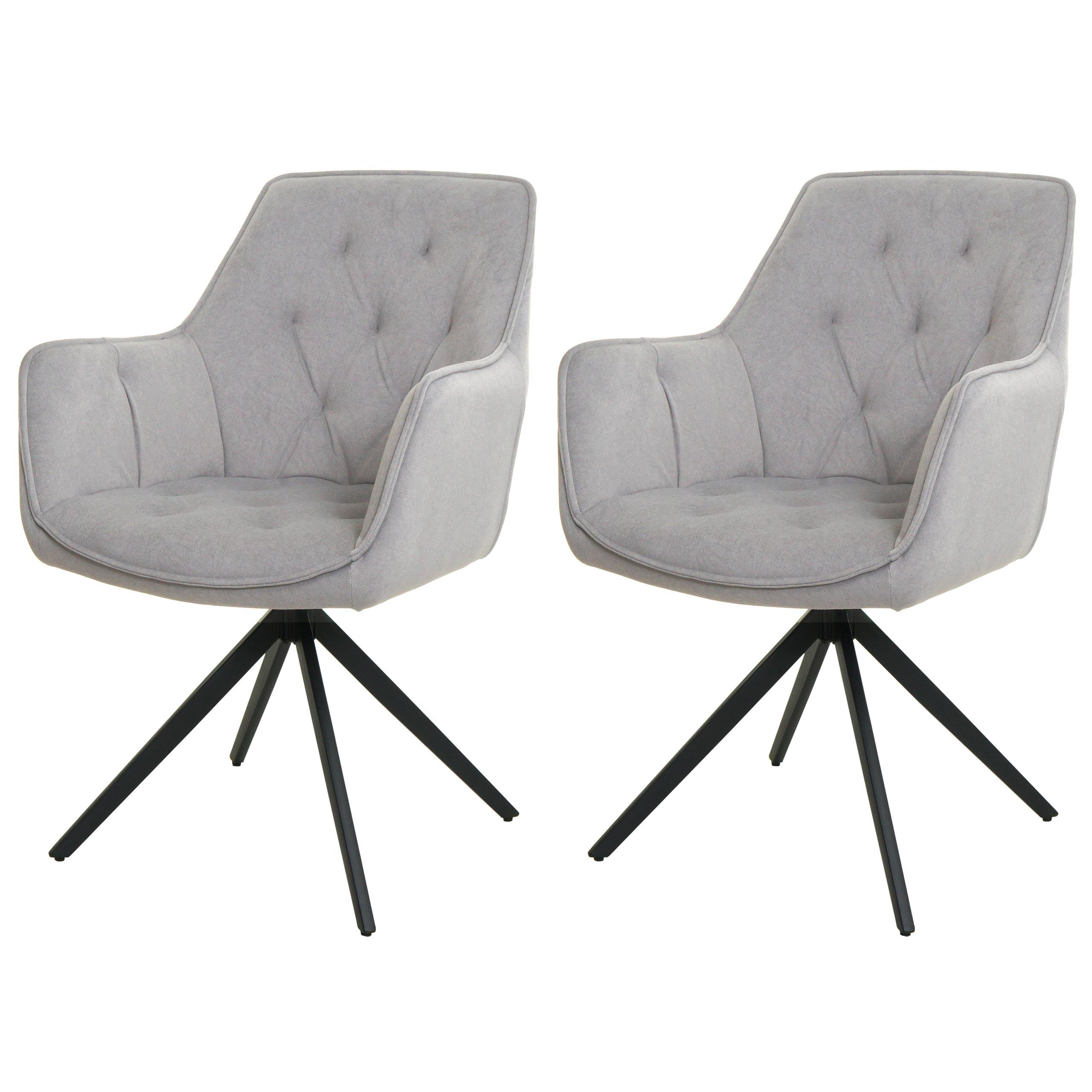 ESSZIMMERSTUHL Grau 2er-Set - Grau, Textil (55/87/60cm) - MCW