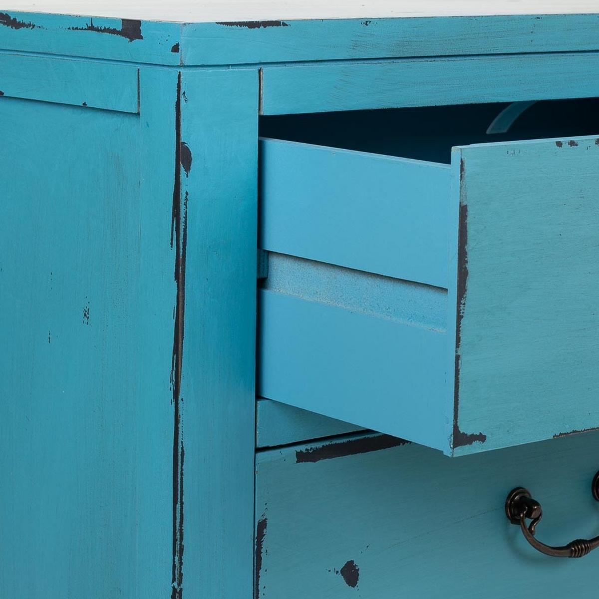 SIDEBOARD aus Holz 106x36x68 cm - Blau, Holz (106/68/36cm) - Wanderlust