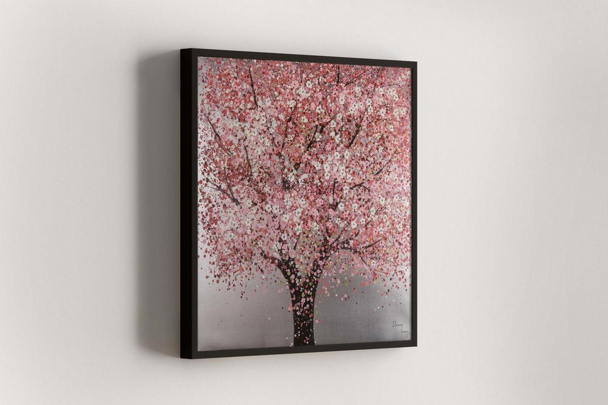ÖLGEMÄLDE 80/80 cm - Pink, Holz/Textil (80/80cm) - KUNSTLOFT