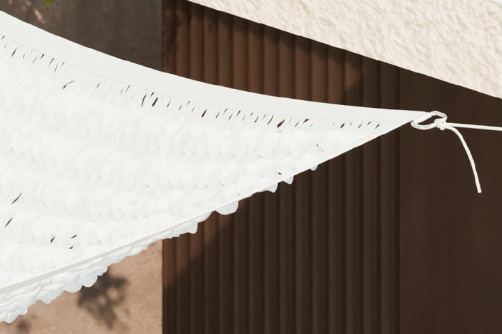 Sonnensegel weiß einfache Befestigung