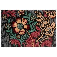 FUSSMATTE Bunt 40/60 cm Blume Kokosfasern Illiamna - Multicolor, Textil (40/60cm) - Beliani