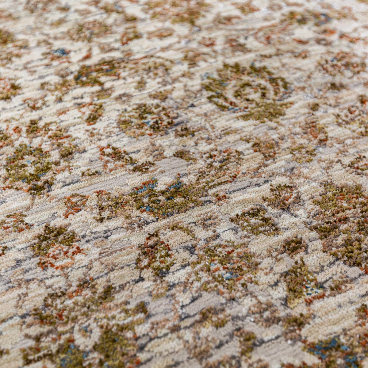 TEPPICH ADUR, im Vintage-Stil, Erdtöne-Grün, 60 x 230 cm - Grün, Textil (230/60cm) - KADIMA DESIGN