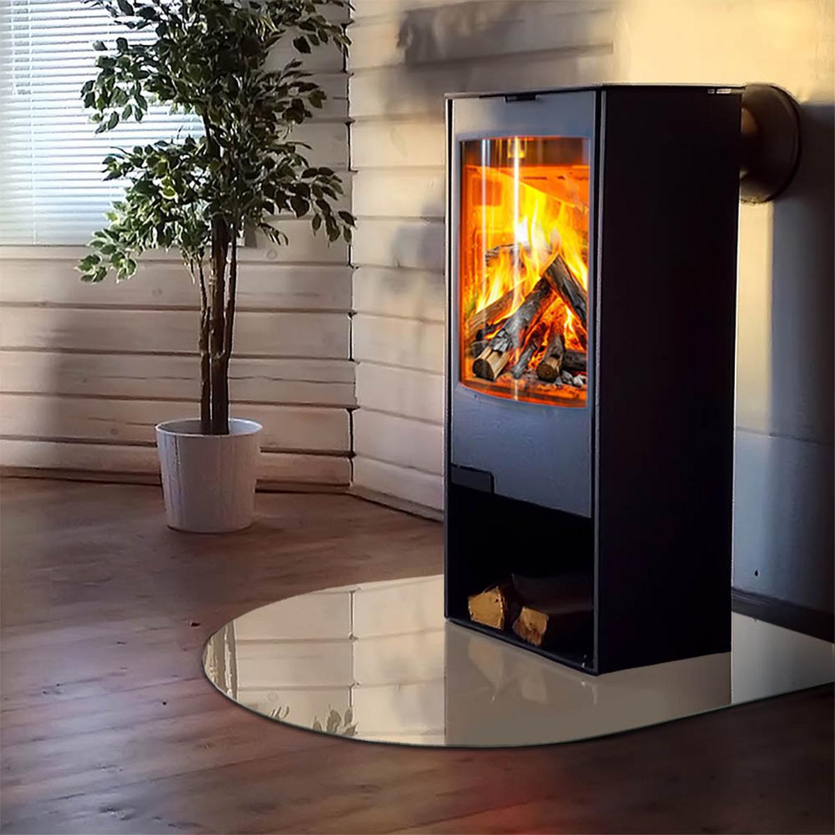 GLASPLATTE für Kamin 100x100 cm - Gelb, Glas (100/100/0.4cm) - TULUP