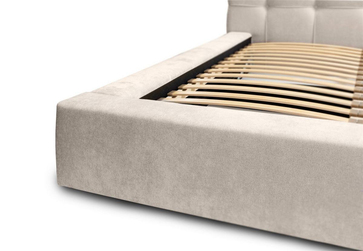 POLSTERBETT Antonio In Ditra - Beige, Holzwerkstoff/Textil (160/200cm) - Fun Möbel