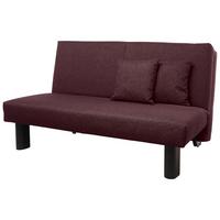 FALTSOFA Kalomira Bezug Flachgewebe Metall schwarz / burgund - Weinrot, Kunststoff (145/84/100cm) - 58aufmkessel