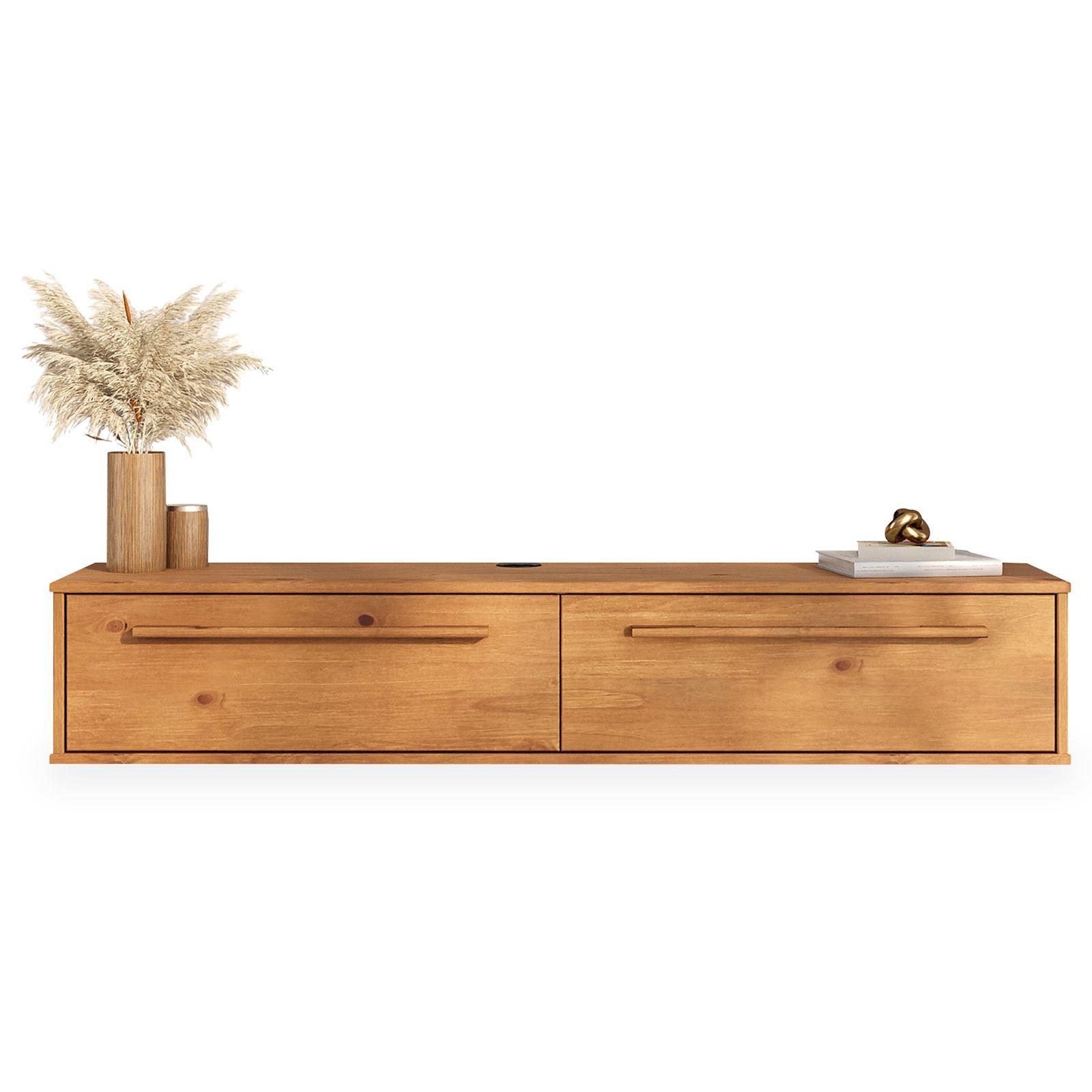 LOWBOARD TECCA Eiche - Eichefarben, Holz (145/26/33cm) - IDIMEX
