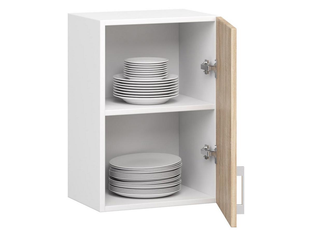 HÄNGESCHRANK Weiß, Eiche Sonoma 58/40/30,5 - Weiß/Eiche Artisan, Holzwerkstoff (40/58/30.5cm) - RAUMHIRSCH FURNITURE
