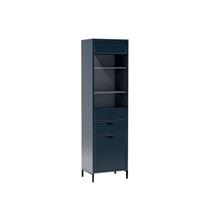 VITRINE ZIGO 195,6 / 54,5 cm in Blau - Blau, Holzwerkstoff (54.5/195.6/40.6cm) - MASSENO