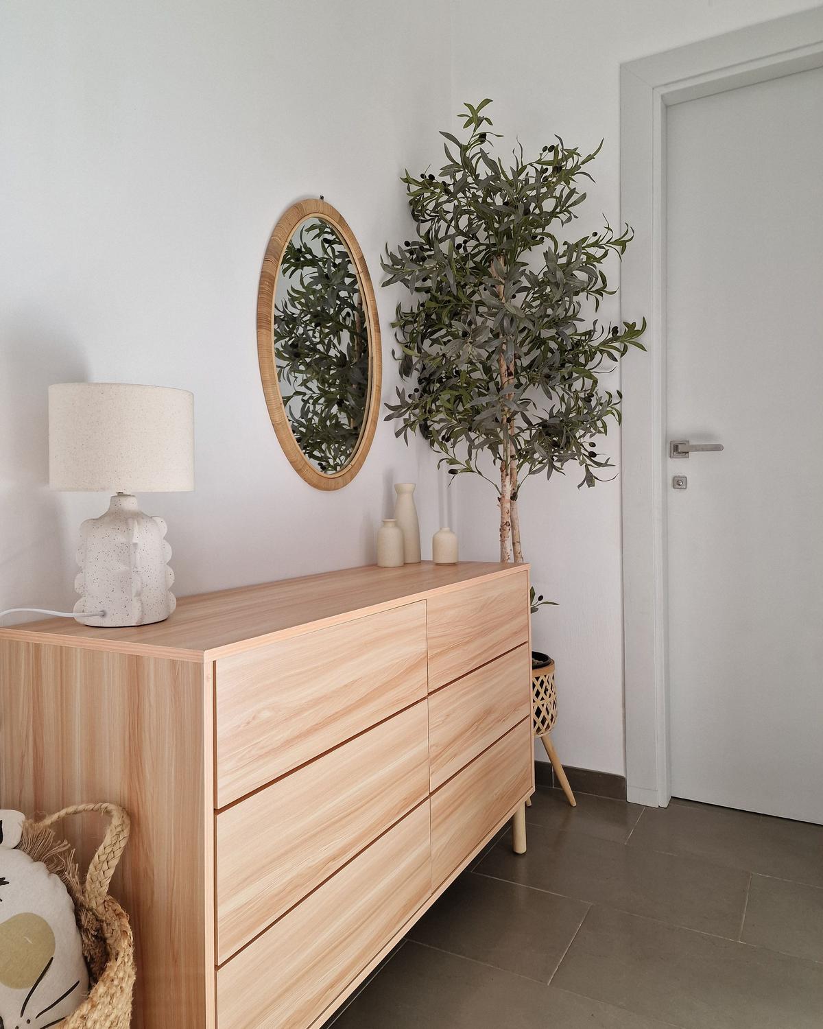 KOMMODE mit 6 Schubladen Hellbraun Sharpe - Braun, Holzwerkstoff (120/74/40cm) - Beliani