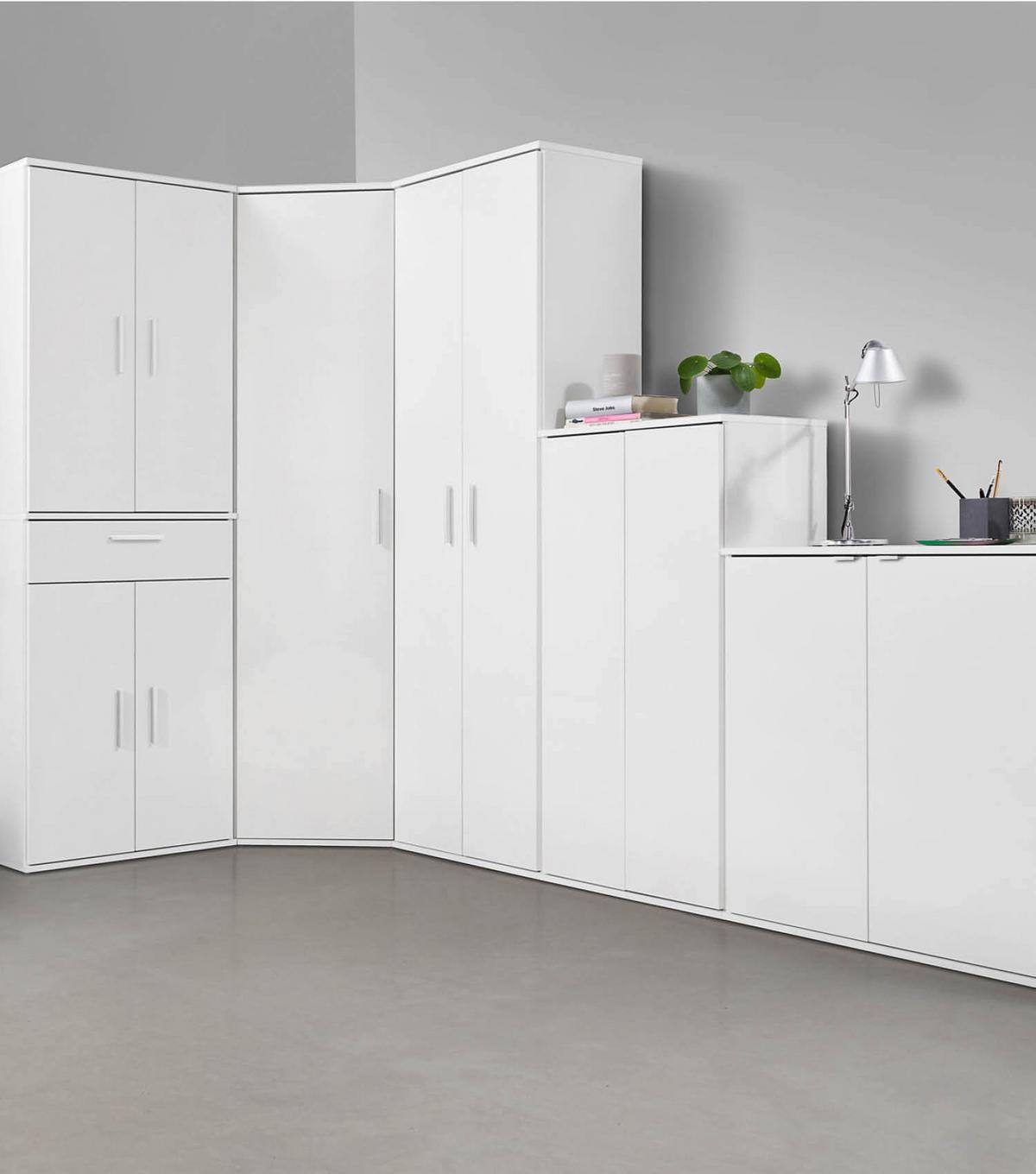 MEHRZWECKSCHRANK SET Der Allzweckwaffe - Kaschmir, Holzwerkstoff (60/180/34cm) - Mokebo
