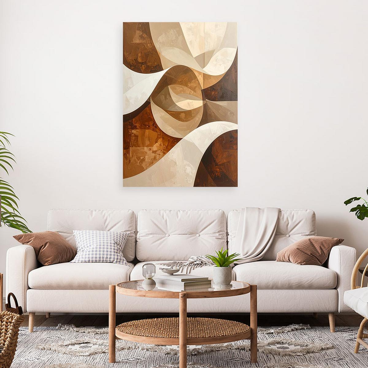 LEINWANDBILD 3D und geometrisch 70x100cm - Beige, Textil (70/100cm) - Feeby