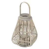 BAMBUS LATERNE H: 50 cm Holzfarbe Boho Stil - Naturfarben, Holz (24/50/24cm) - ECD-Germany