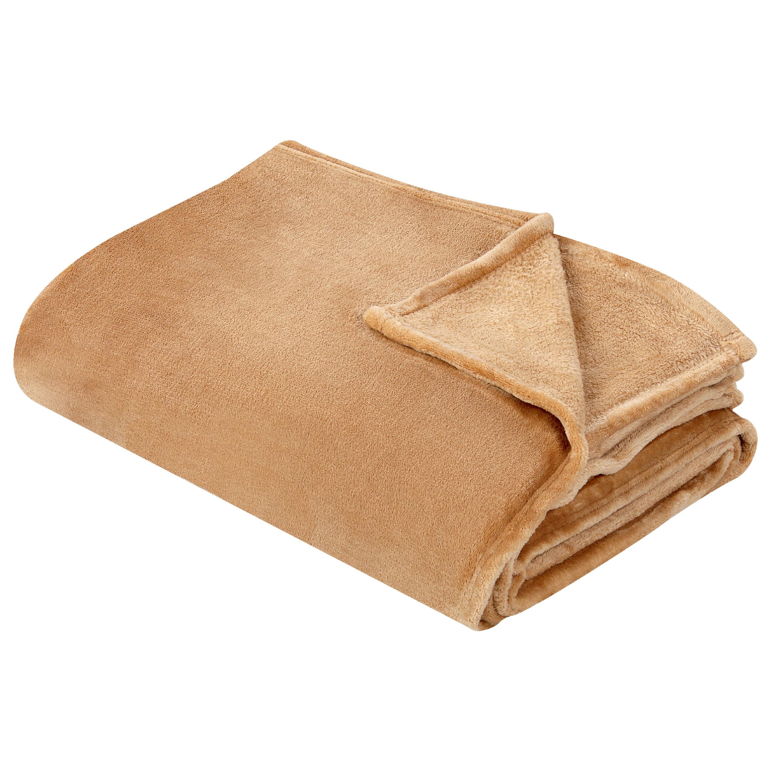 DECKE Sandbeige Bayburt 150/200 cm - Beige, Textil (150/200cm) - Beliani