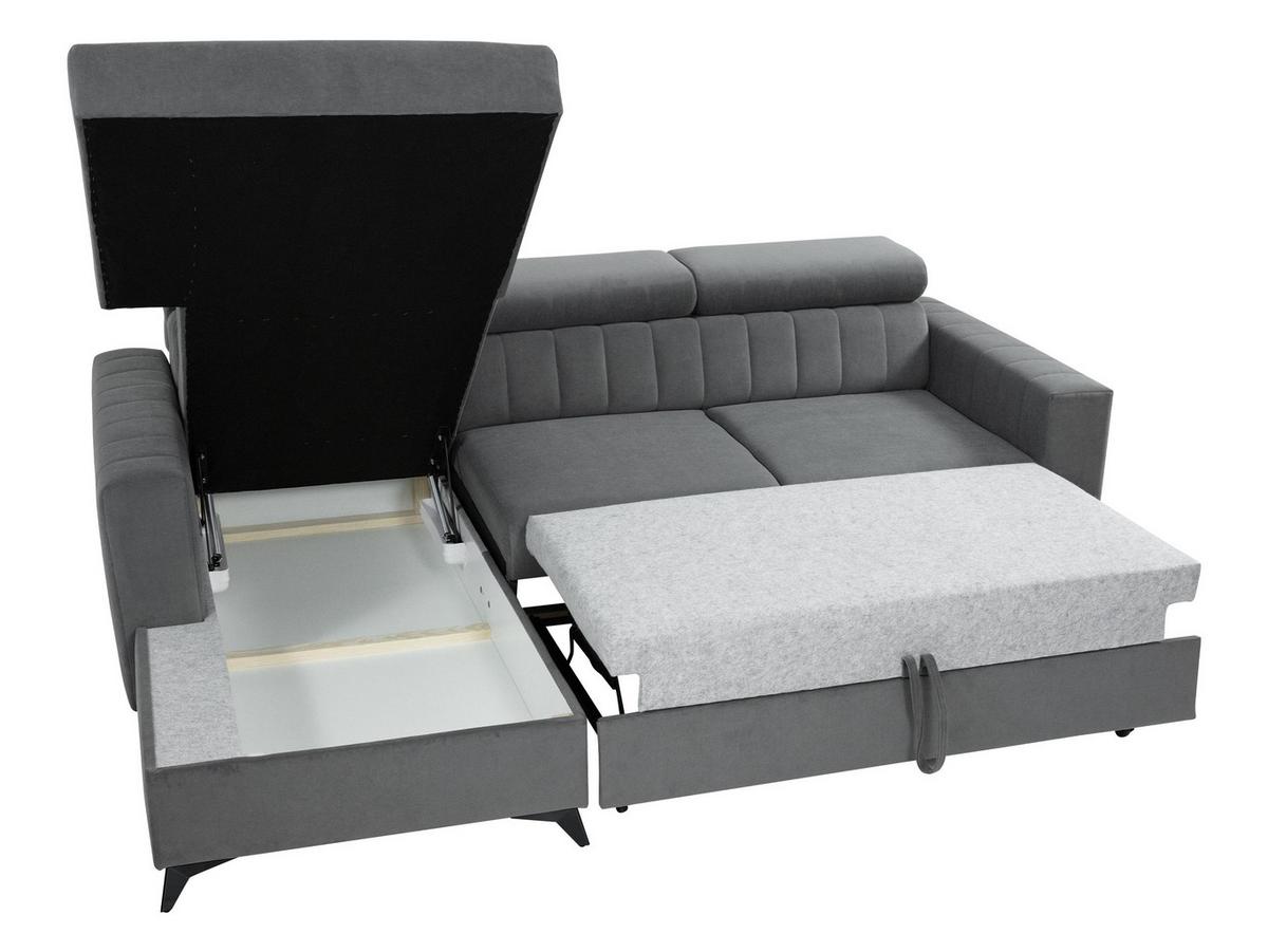 ECKSOFA Milano, Seite: Links LC+2R - Beige/Schwarz, Holz/Textil (236/172cm) - MIRJAN24