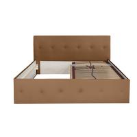 POLSTERBETT Atalanta Braun 140 x 200 x 40 cm Mit Hochwertiger Matratze H3 (bis 120 kg) und Lattenrost - Braun, Holz (140/200cm) - Halmon Schlafkomfort Betten 