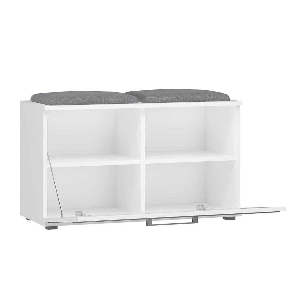 SCHUHSCHRANK Weiß 85/45/35 - Weiß, Holzwerkstoff (85/45/35cm) - RAUMHIRSCH FURNITURE