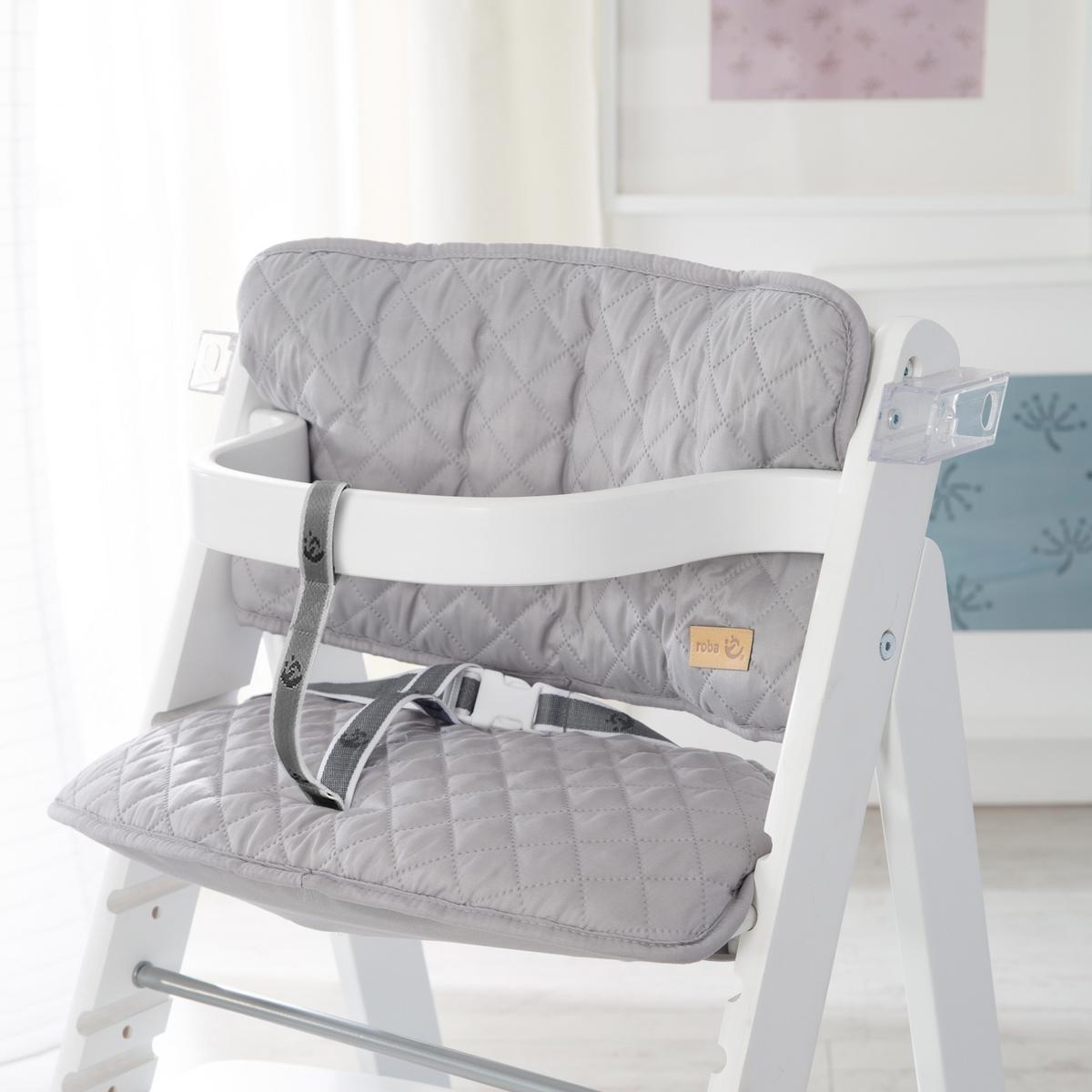 KINDERHOCHSTUHL Sit Up Fun mit Sitzverkleinerer Weiß - Weiß, Holzwerkstoff/Textil (50/80/54cm) - Roba