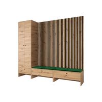 GARDEROBE Balma VI - Grün, Holzwerkstoff (230/206/44cm) - MIRJAN24