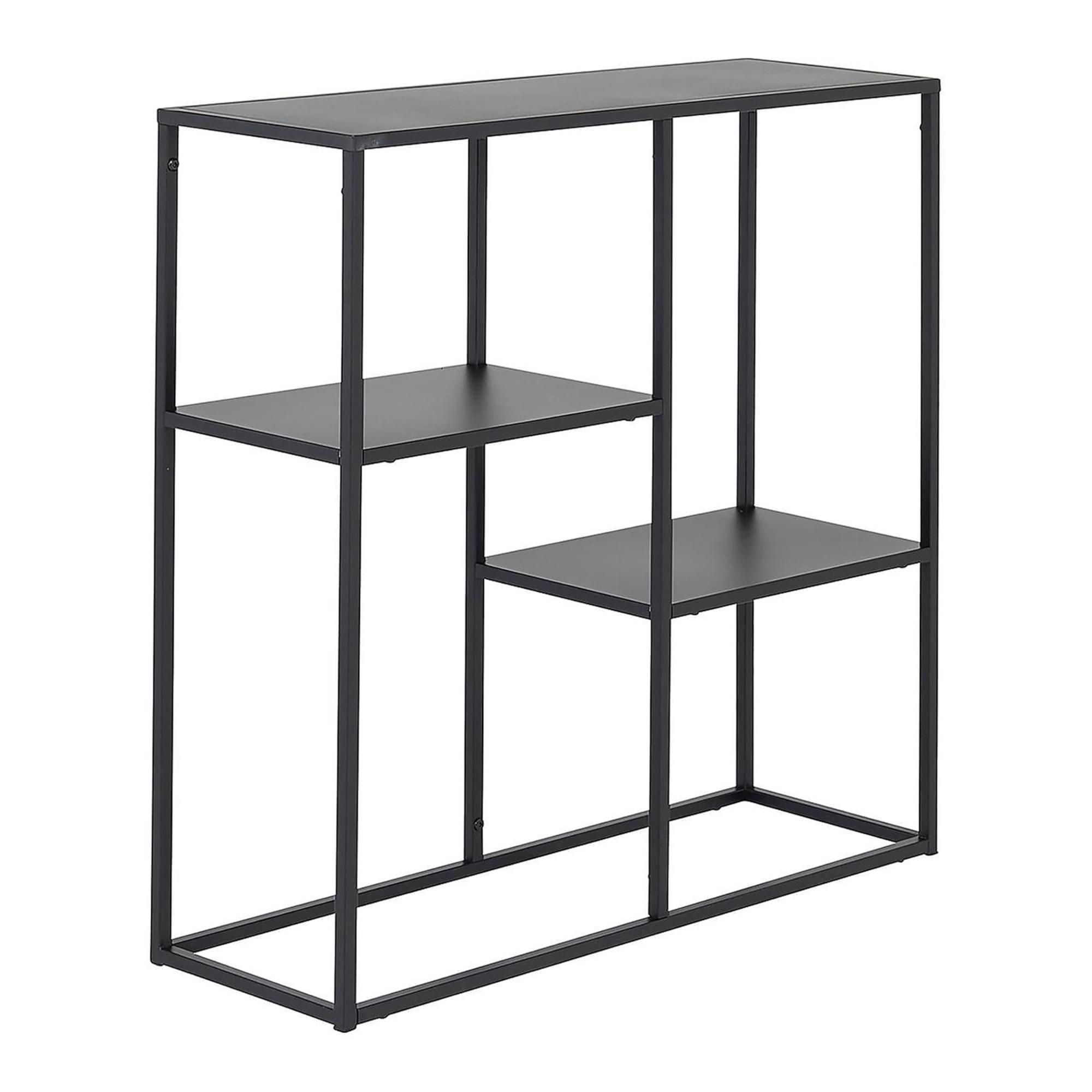 KONSOLENTISCH Strömstad - Schwarz, Metall (26/80/80cm) - [en.casa]