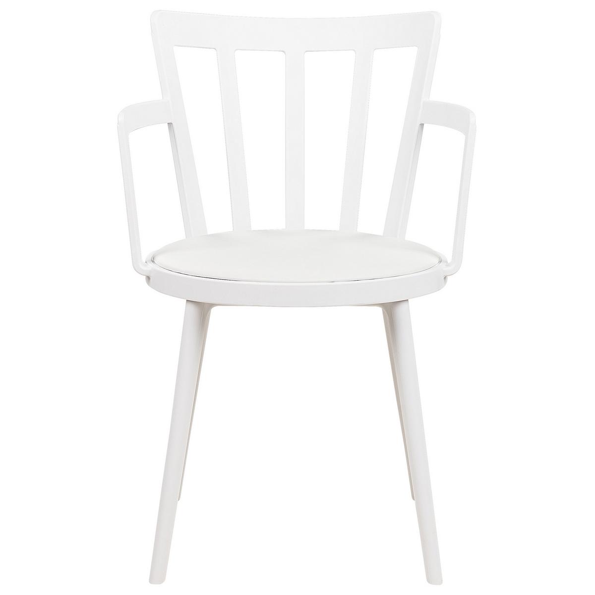 ESSZIMMERSTUHL 4er-Set Kunststoff Weiß Morill - Weiß, Kunststoff (45/77/52cm) - Beliani