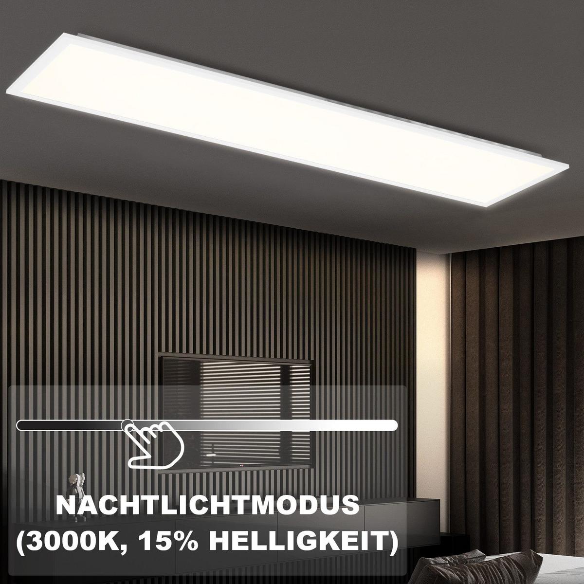 LED-DECKENLEUCHTE Macpherson 100/25/5cm - Weiß, Metall (25/100/5cm) - Nettlife