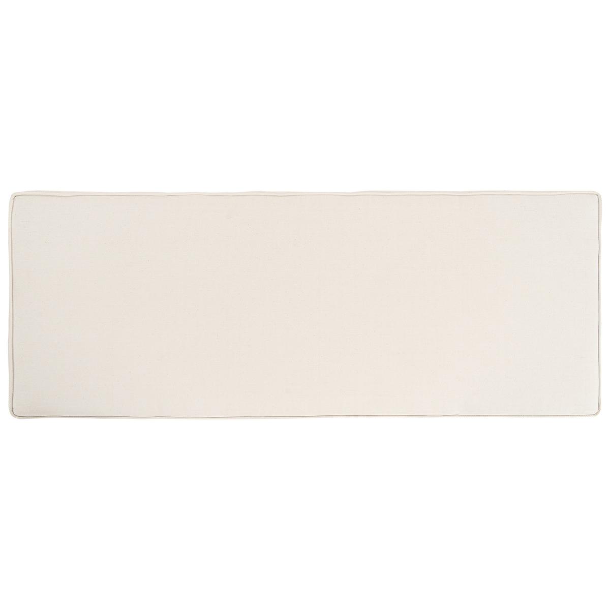 GARTEN 2-Sitzer OTTOMANE Naturfarben Susua - Naturfarben/Weiß, Naturmaterialien (140/49/47cm) - Beliani