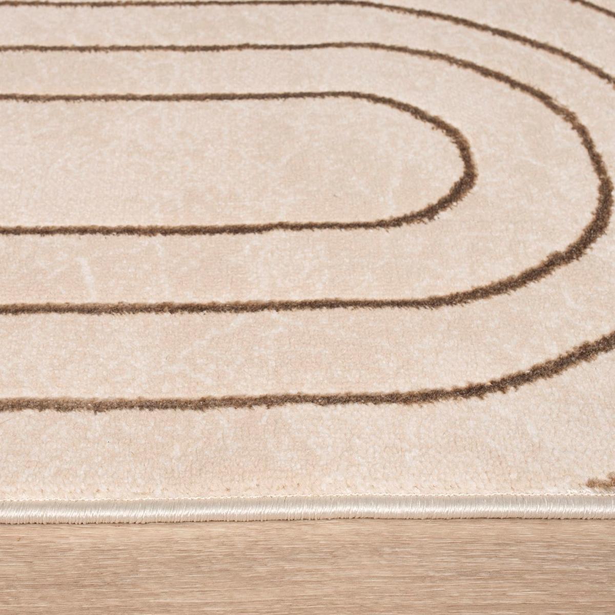 KURZFLORTEPPICH, abstrakt, Florhöhe 11 mm, Creme, 80 x 300 cm - Beige, Textil (300/80cm) - KADIMA DESIGN