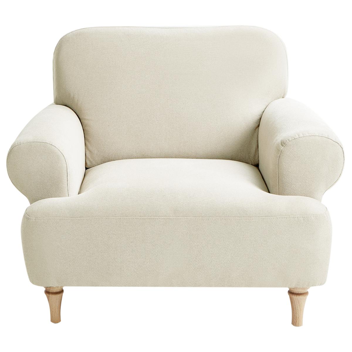 SESSEL Hellbeige Kiberg - Beige/Braun, Textil (103/83/98cm) - Beliani