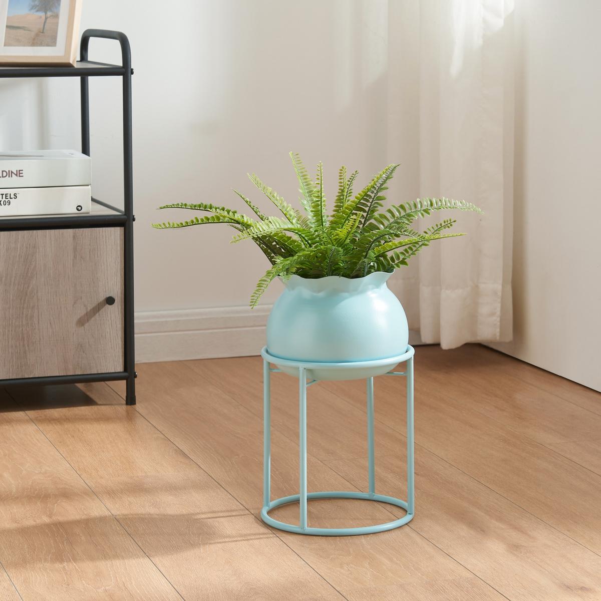 BLUMENSTÄNDER Assen - Hellblau, Metall (19.5/19.5/31.5cm) - [en.casa]