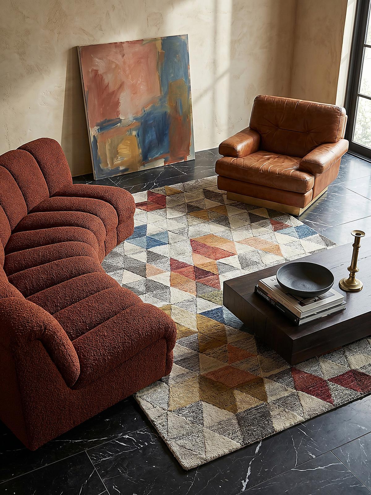 WOLLTEPPICH ESK, geometrisch, Bunt, 120 x 170 cm - Multicolor, Textil (120/170cm) - KADIMA DESIGN
