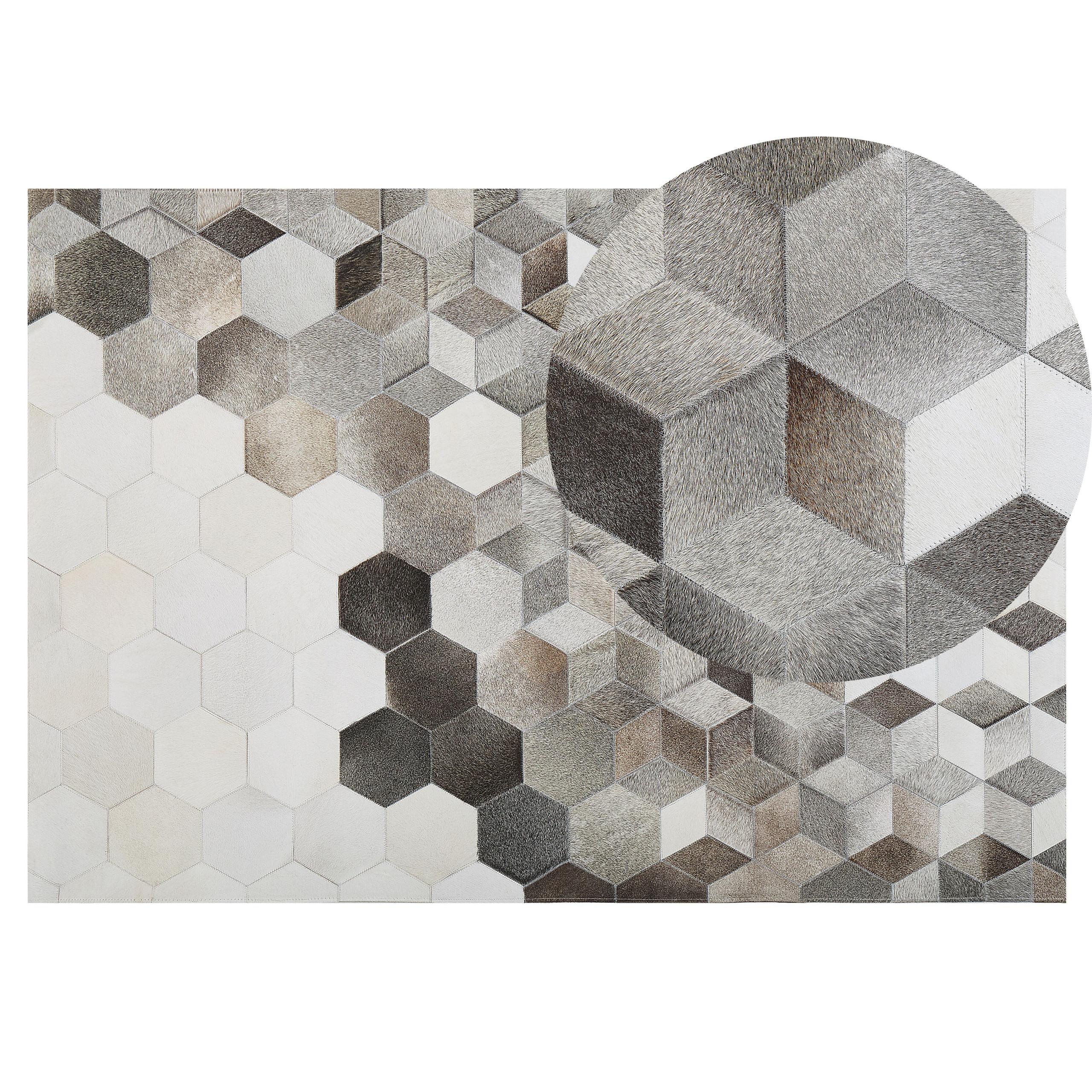 KURZFLOR-TEPPICH Sason 200/140 cm - Multicolor, Fell (140/200cm) - Beliani