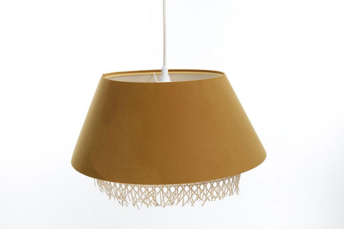 HÄNGELEUCHTE Gelb 40/25 cm - Gelb, Naturmaterialien (40/1.3/25cm) - ONZENO