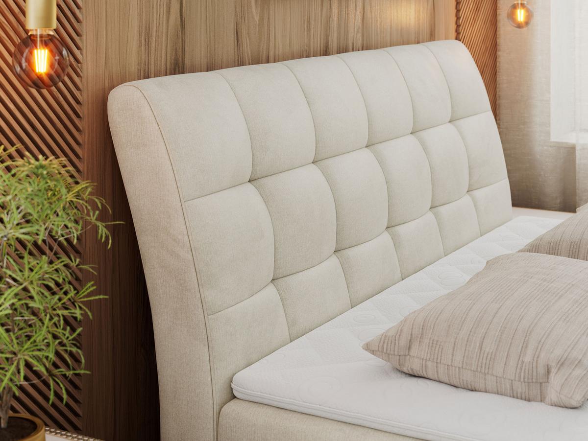 BOXBETT DIEGOS 140/200 Beige Velvet - H4 - Beige, Holz/Textil (140/200cm) - MKS