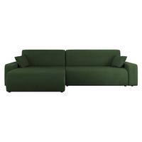 ECKSOFA Piano L Cord - Schwarz/Grün, Holz/Kunststoff (274/145cm) - MIRJAN24