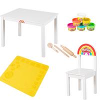 KINDERSITZGRUPPE roba x Play-Doh - Weiß, Holz (50/51/60cm) - Roba