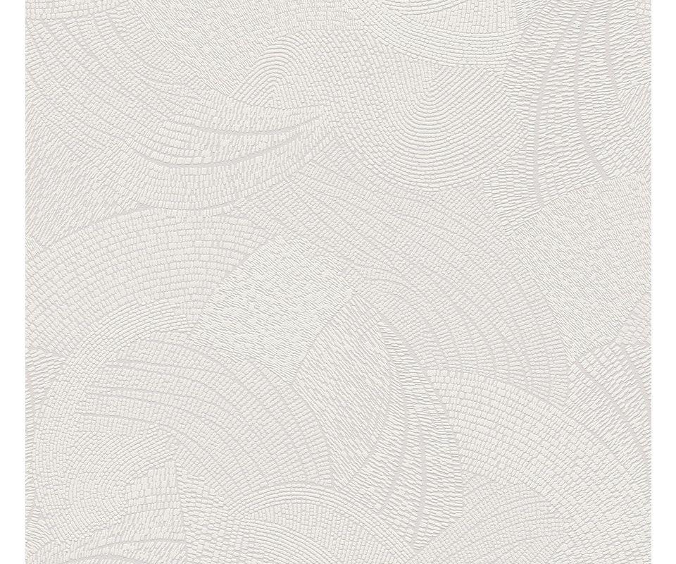 VLIESTAPETE Grau 53/1005 cm - Weiß, Textil (53/1cm) - KUNSTLOFT