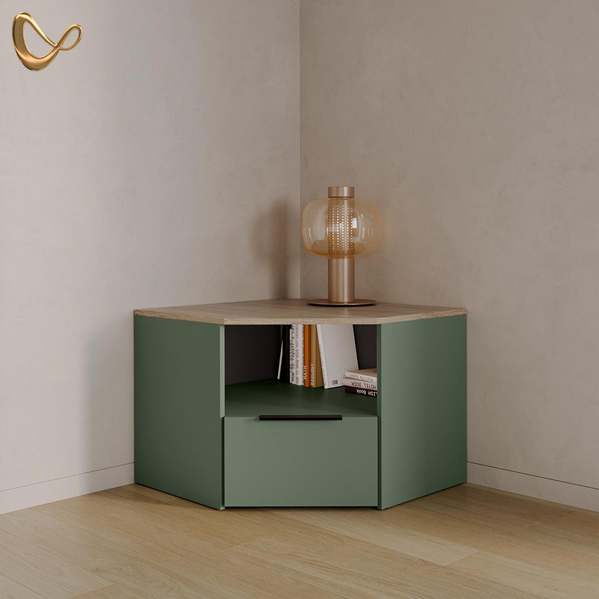 LOWBOARD Piave Grün 68 x 50 cm - Grün, Holzwerkstoff (68/50/68cm) - Livinity®
