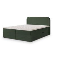 BOXBETT ARMEL 160x200 cm mit Matratze und Topper - Grün - Grün, Holz (160/200cm) - MASSENO