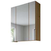 SPIEGELSCHRANK Artisan Eiche, Badschrank 3-türig, 60 x 70 cm - Eiche Artisan, Glas/Holzwerkstoff (60/70/18cm)