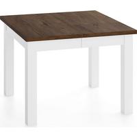 ESSTISCH Toren Weiß ausziehbar verlängerbar quadratisch, Eiche Braun Rustikal 80-280/80/76.5 cm - Alteiche/Weiß, Holz/Holzwerkstoff (80/280/76.5cm) - WFL GROUP