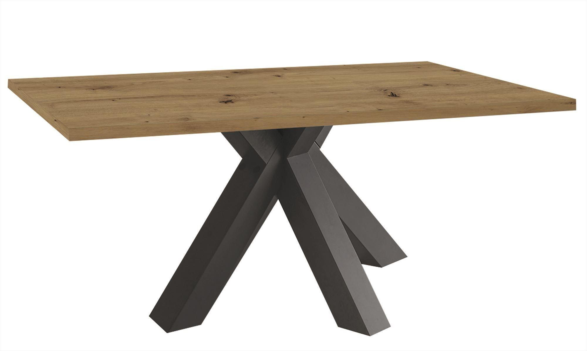 ESSZIMMERTISCH Ela 2 160 x 90 x 75 Esstisch Graphit/Asteiche - Naturfarben, Holz (160/90/75cm) - 58aufmkessel