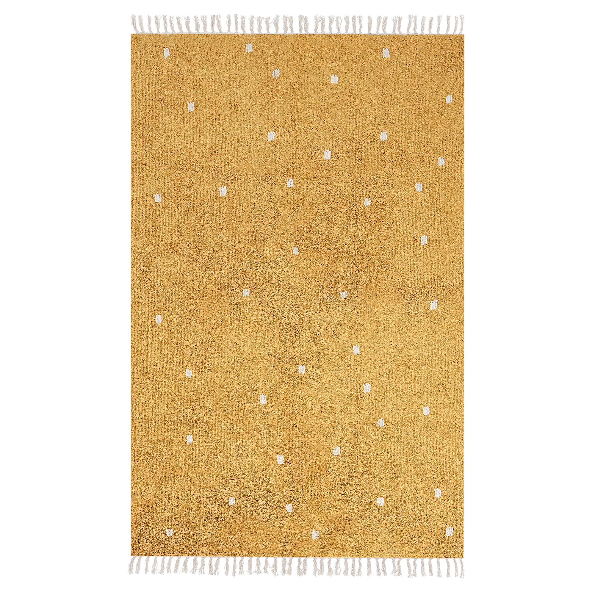 KURZFLOR-TEPPICH Gelb 140/200 cm Astaf - Gelb, Textil (140/200cm) - Beliani