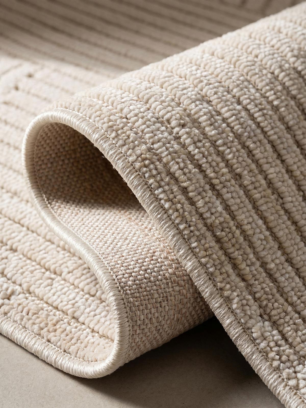 TEPPICH Flachgewebe LANGAU in Creme, mit geometrischen Bögen, 80 x 250 cm - Beige, Textil (250/80cm) - KADIMA DESIGN