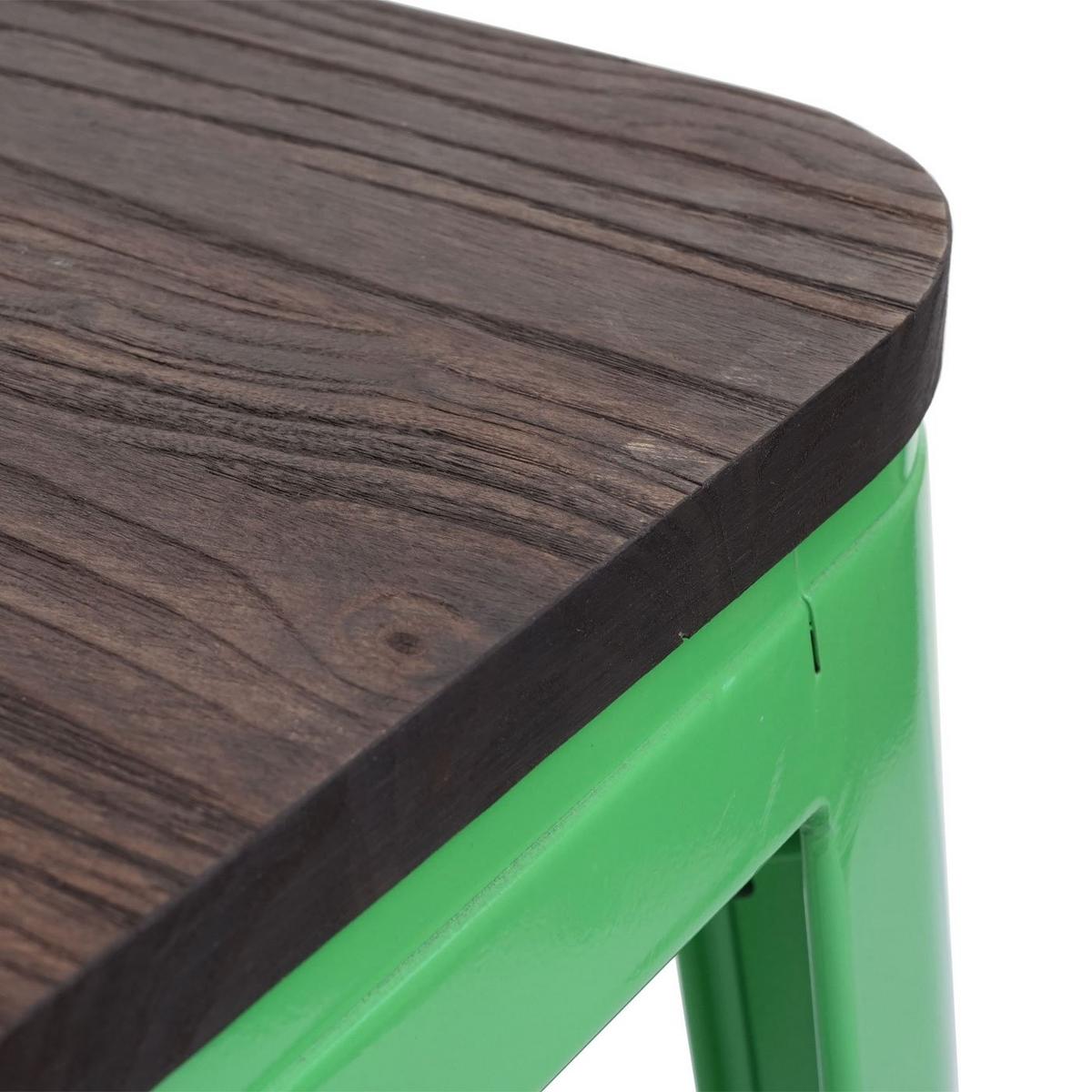 BARHOCKER METALL Grün - Grün, Holz (42/76/42cm) - MCW