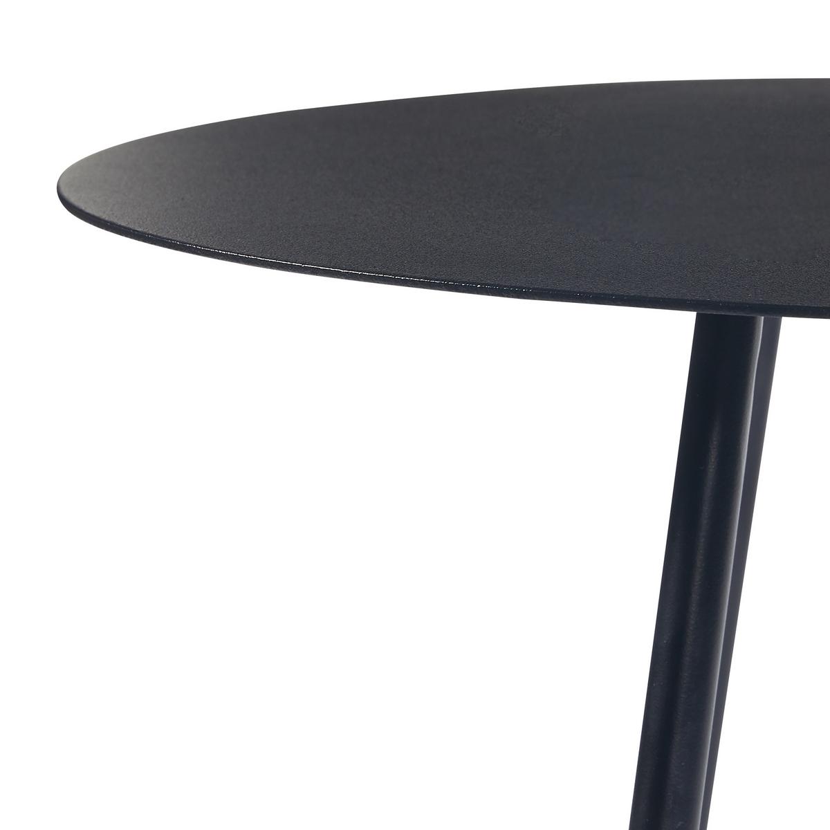 BEISTELLTISCH Sula - Schwarz, Metall (40/40/45cm) - [en.casa]