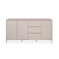 SIDEBOARD 3 Türen und 3 Schubladen, kaschmirfarben 40/87/170 cm - Beige, Holzwerkstoff (40/87/48cm) - Calicosy