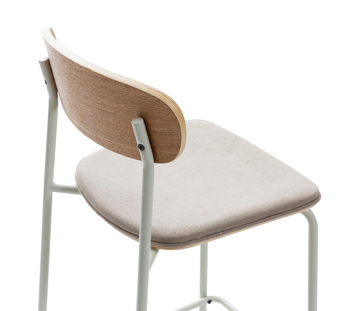 BARHOCKER (Set aus 2) aus Stoff mit schwarzen Metallbeinen - adriana 42/48/66 cm - Beige, Textil (48/66/42cm) - Drawer